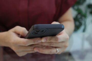 person holding phone 