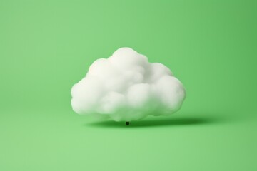 One minimal style cloud on green background.