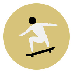 Skateboarding competition icon. Sport sign.