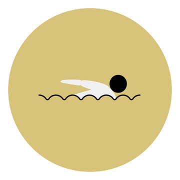 recommend clip art: Swimming competition icon. Sport sign.