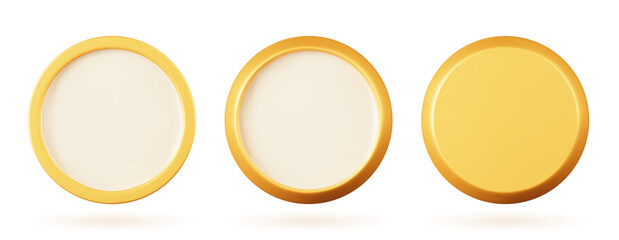 3d gold frame icon.