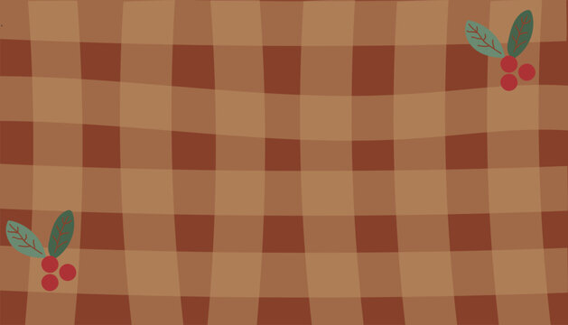 Fondo horizontal navide&ntilde;o estilo papel tapiz color caf&eacute; y rojo con dos hojas de noche buena ideal para fondos o portadas