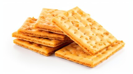 Peanut butter crackers isolated in white background