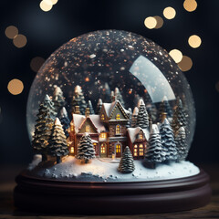 Winter Wonderland in Glass Ball Snow Globe