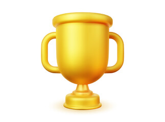 Vector golden cup icon.