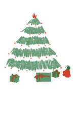 christmas tree with gifts