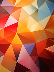 An image of orange and red triangles. Add gradients to the triangles. AI generative