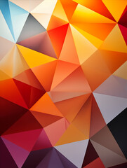 An image of orange and red triangles. Add gradients to the triangles. AI generative