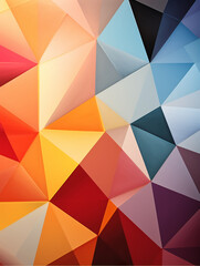 An image of orange and red triangles. Add gradients to the triangles. AI generative