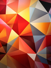 Fototapeta premium An image of orange and red triangles. Add gradients to the triangles. AI generative