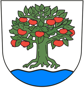 Coat of arms of the community of Affalterbach. Germany.