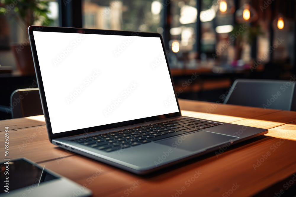 Poster a laptop with tax software open on the screen. concept of online tax filing and digital solutions. g
