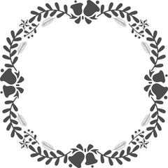 Winter wreath with red berries and pine twigs