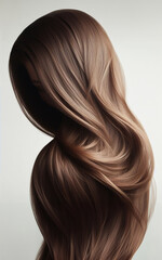 Fototapeta premium Golden blonde hair golden brown hair on a white background