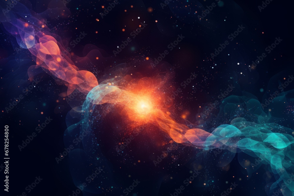Wall mural abstract space and star background. generative ai