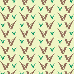 Fototapeta na wymiar Grasses trendy design repeating seamless pattern vector illustration background