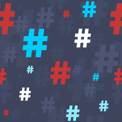 Hash sign vector pattern