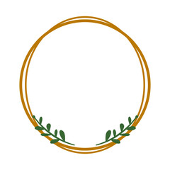 Border Frame Leaf Wedding Vector