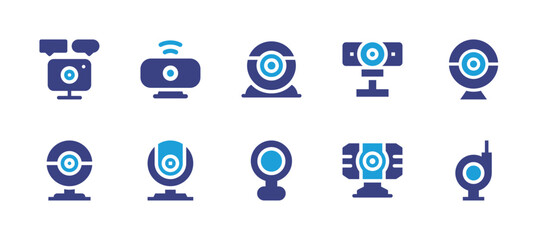 Webcam icon set. Duotone color. Vector illustration. Containing webcamera, webcam.