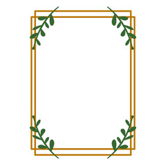 Border Frame Leaf Wedding Vector
