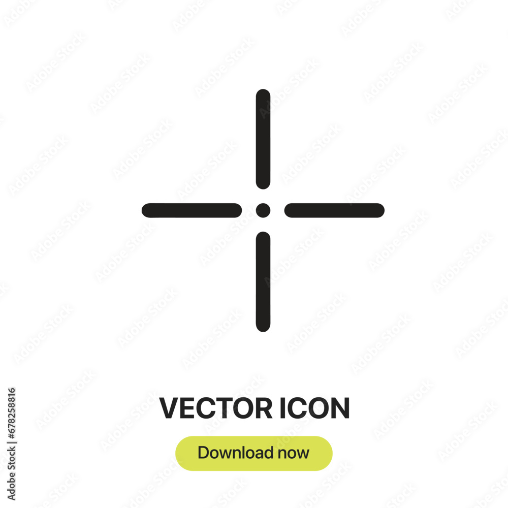 Poster precision icon vector. linear-style sign for mobile concept and web design. precision symbol illustr