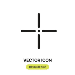Precision icon vector. Linear-style sign for mobile concept and web design. Precision symbol illustration. Pixel vector graphics - Vector.