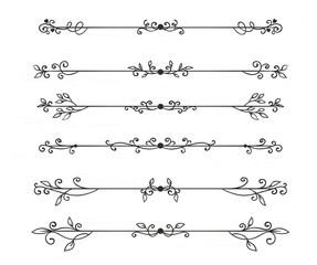 hand drawn vintage ornamental borders