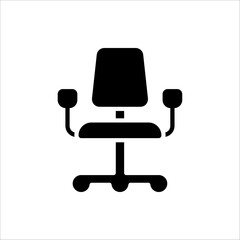 Office chair line icon, outline vector sign, linear style pictogram isolated on white background.