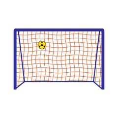The ball goes into the goal logo