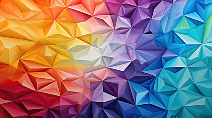 Obraz premium Colorful geometric patterns AI generative
