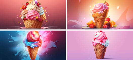 splash advertising poster birthday taste cool milk ice sugar frozen flavor snack cream strawberry 
