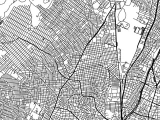 Vector road map of the city of Ilion in Greece with black roads on a white background.