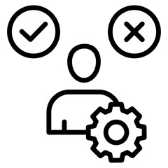 Decision Making Icon Element For Design