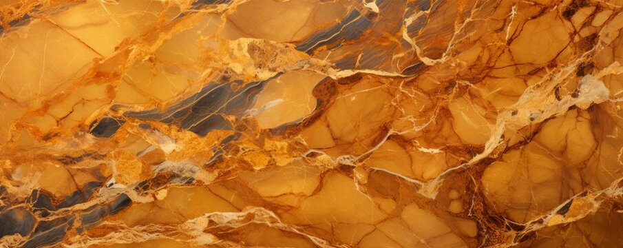 A macro shot of a polished gold marble texture, highlighting the seamless pattern and the rich, golden hues of the stone.