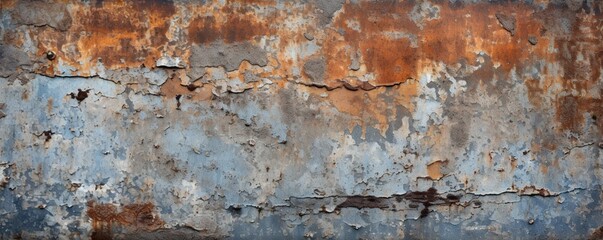 A macro shot of a weathered metal surface with a hint of grunge, highlighting the texture and color variations caused by rust and decay.