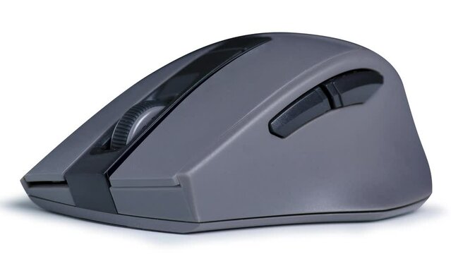 black mouse button click on white background isolation, animation
