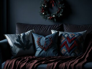 crismas decoration with pillows 