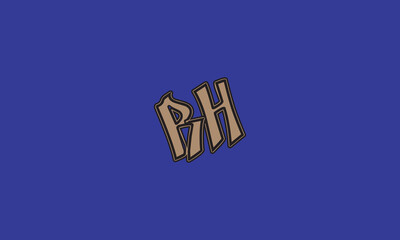 RH, HR, R , H , Abstract Letters Logo Monogram	
