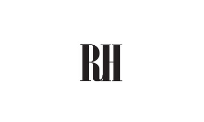 RH, HR, R , H , Abstract Letters Logo Monogram	