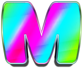 3D Alphabet Rainbow Full Color