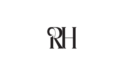 Obraz premium RH, HR , R , H , Abstract Letters Logo Monogram 