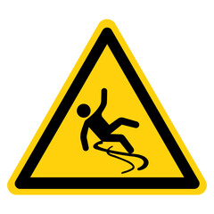 Slippery Symbol Sign, Vector Illustration, Isolate On White Background Label .EPS10