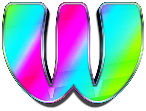 3D Alphabet Rainbow Full Color