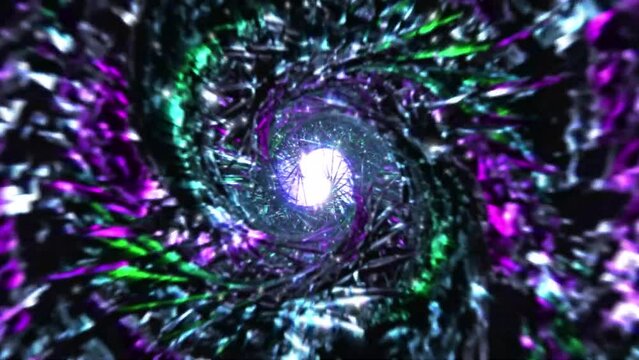 Shiny Spiral Tube Motion Background
