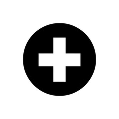 Red Cross Icon - Simple Vector Illustration
