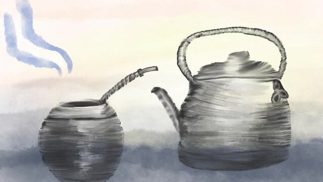 Mate argentino atardecer