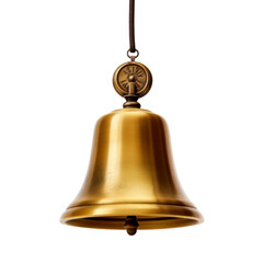 gold bell on a transparent background.