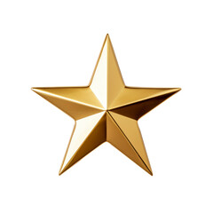 Fototapeta premium gold star on a transparent background.