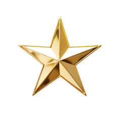 Obraz premium gold star on a transparent background.