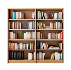 bookshelf on a transparent background.